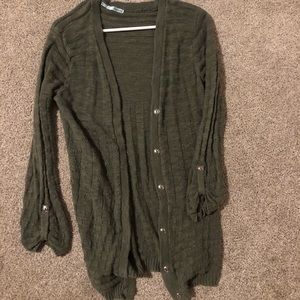 Army Green Cardigan